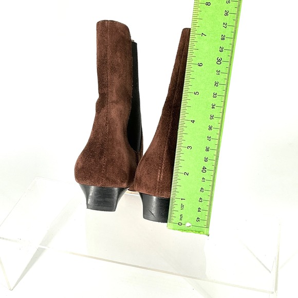 Staud Size 39 US 9 Mahogany Brown Suede Wally Chelsea Boots - Picture 7 of 13